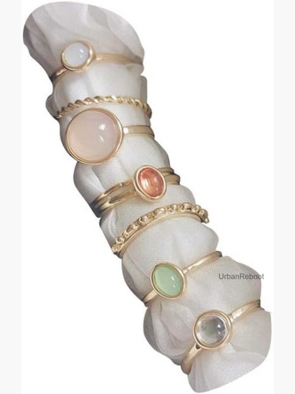 19pcs Silver Star Moon Stackable Knuckle Ring Set Vintage Midi Rings